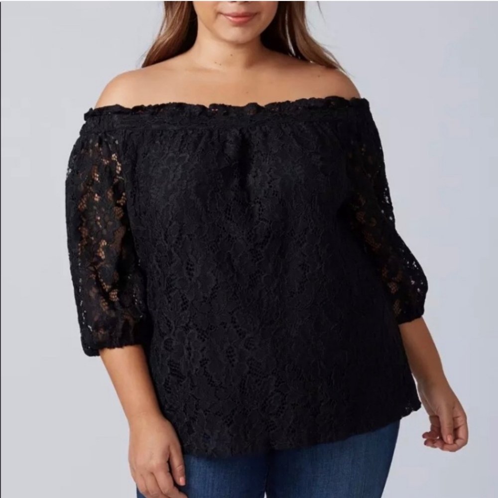 Clearance Sale | Lane Bryant | Lace Top | Black Blouse | Size 14/16